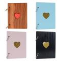 6 Inch Wooden Photo Album Baby Growth Memory Life Photo Relief Book Record Book Scrapbooking Paste Photo Album