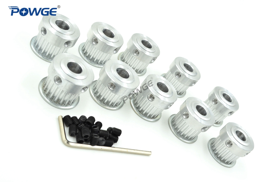 POWGE 10pcs 3GT 3MGT Timing Pulley 20 Teeth Bore 5mm 6.35mm 8mm for width 9mm 3GT Open Synchronous Belt GT3 pulley 20Teeth 20T