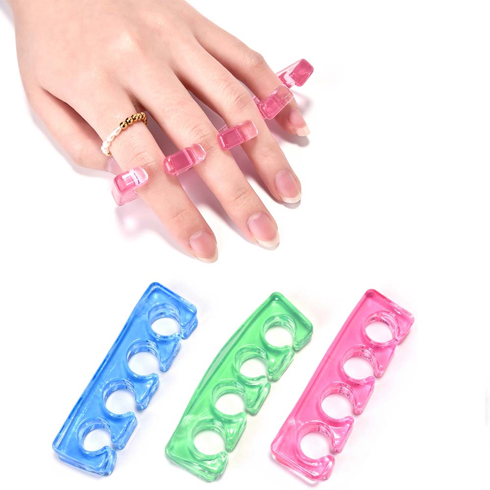 KADS 2Pcs/Pair Soft Silicone Toe Finger Separators Nail Pedicure Manicure Finger Spacer For Manicure Flexible Hand Foot Tools