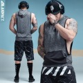 Aimpact Men's Tank Top Sleeveless Hoodie Fitness Bodybuilding Muscle Cut Stringer Crossfit Workout Tops Activewear Male AM1008