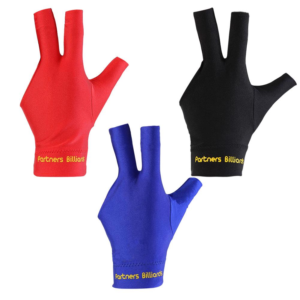 New Billiards Three Fingers Glove Spandex Left Hand Snooker Billiard Cue Glove Free Size Fitness Sports Accessories Equipment