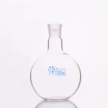Single standard mouth flat-bottomed flask,Capacity 1000ml and joint 29/32,Single neck flat flask,Boiling flask