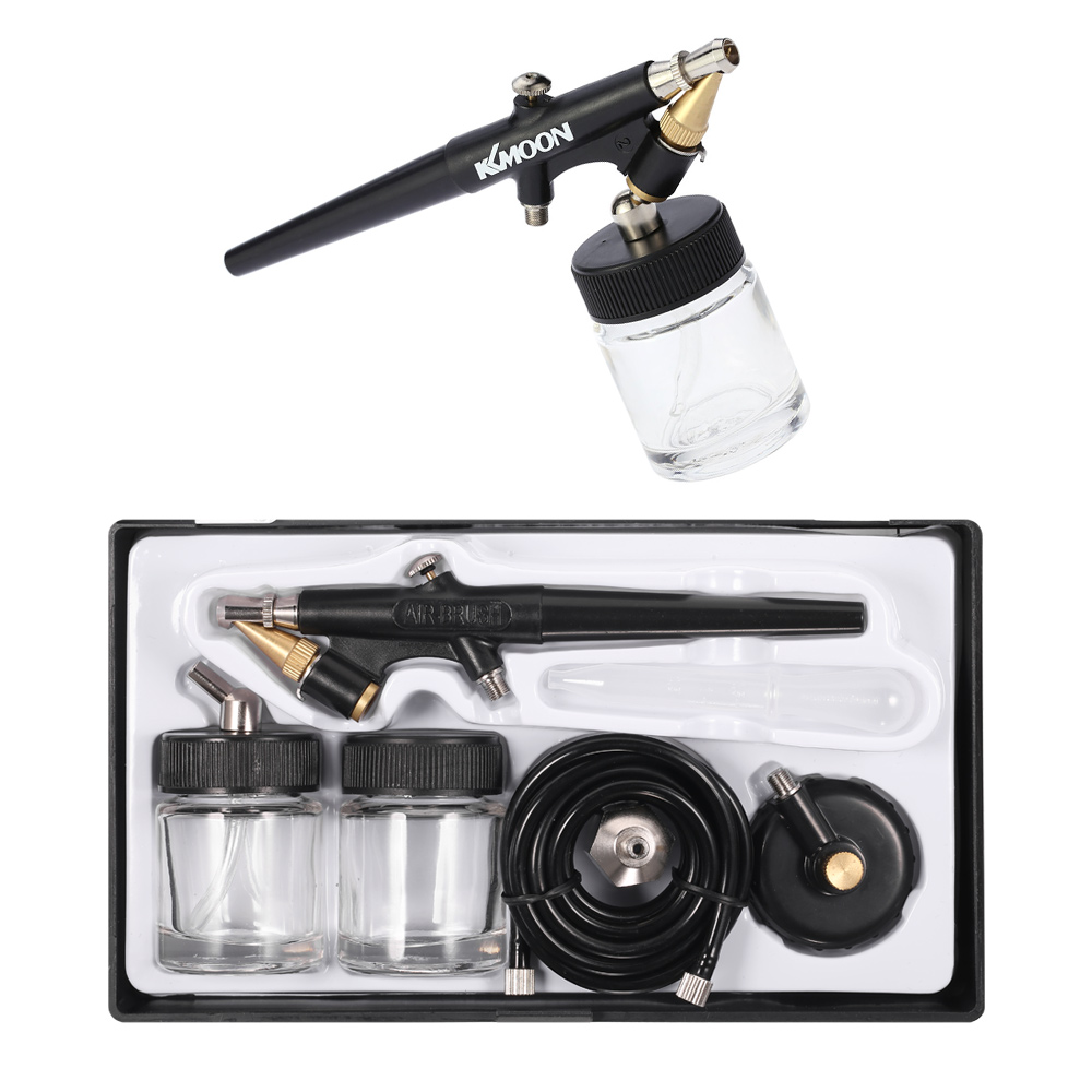 KKmoon High Atomizing Siphon Feed Airbrush Single Action Air Brush Kit for Makeup Art Painting Tattoo Manicure 0.8mm Spray