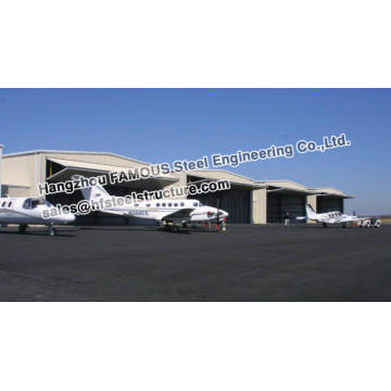 Light weight steel structure airplane hanger for parking
