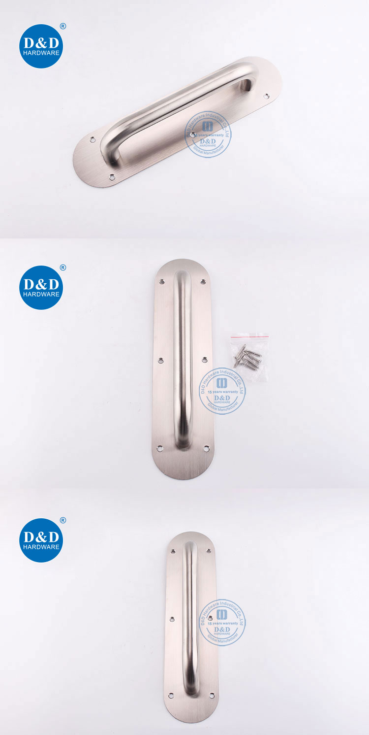Pull Handle with Plate for Wooden door