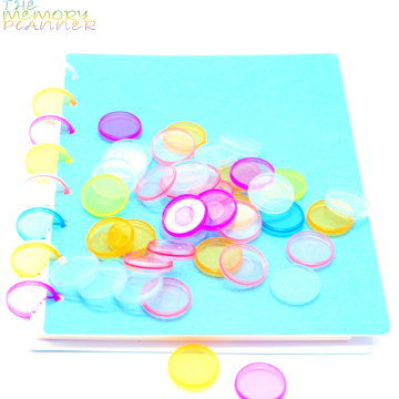 12pcs Fajas 24mm Discbound Planner Notebook Binder Discbound Notebook Binding Discs Binders Plastic Rings Mushroom Disc Binding