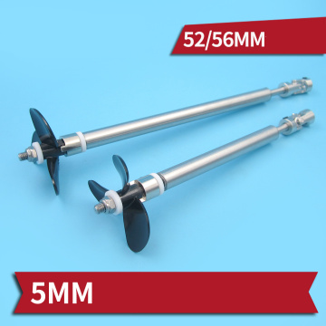 1Set RC 5mm Drive Shaft Kit Stainless Steel 15/20/25/30cm Transmission Axle+CW CCW 52mm/56mm Nylon Propeller+Universal Joint