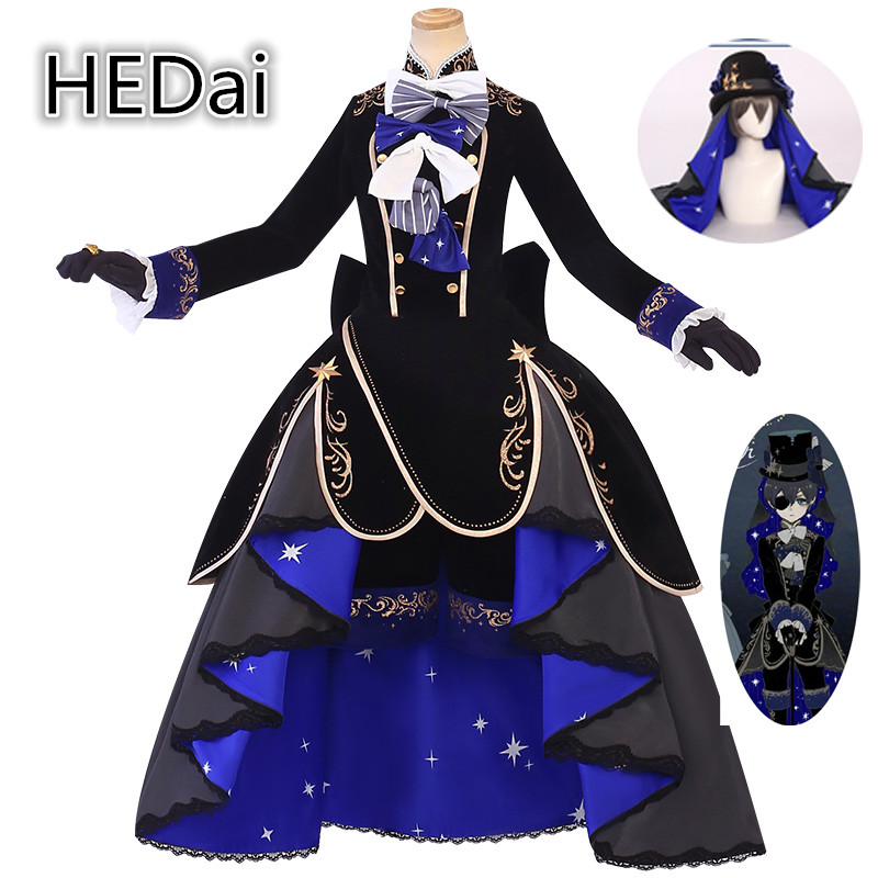 Black Butler Ciel Phantomhive 13th anniversary Cosplay Costume Party Dress Halloween Gift Outfits Woman Anime Costumes