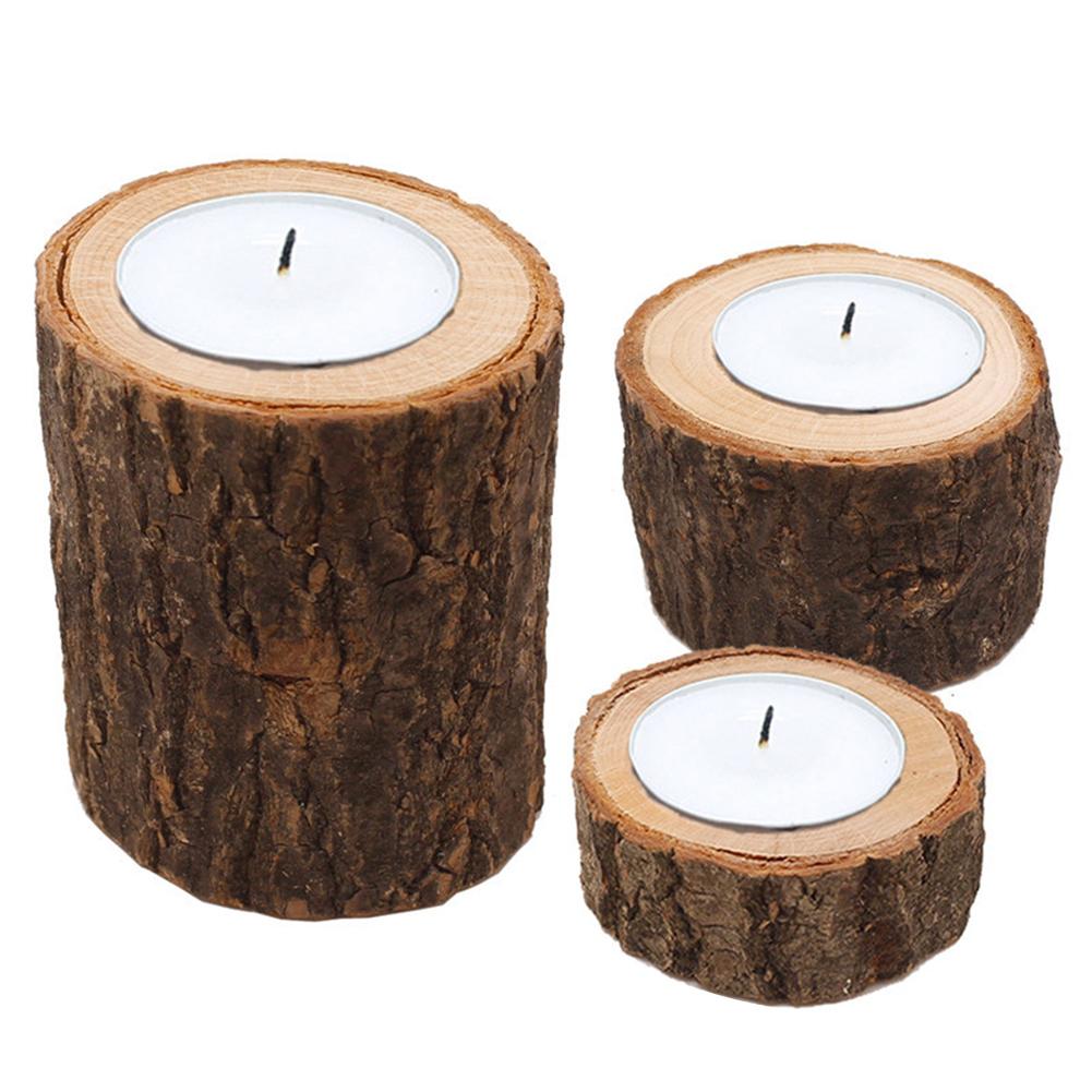 HOT SALES!!! New Arrival Wooden Tea Light Candle Holder Succulent Planter Rustic Wedding Party Decoration Wholesale Dropshipping