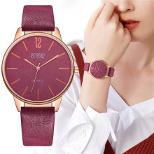 New Product Women Watches Solid Color Dial Ladies Fashion Quartz Wristwatch Leather Strap Clock Casual Cool Gift Reloj Mujer Fi