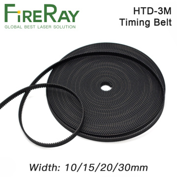 HTD 3M PU Open Timing Belt Width 5mm-40mm Transmission Synchronous 3M Belt For CO2 Laser Engraving Cutting Machine motor belt