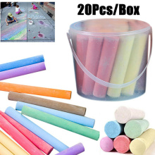 20pcs/set Colorful Chalk Jumbo Sidewalk Chalk Pens Playground Giant Chalks School Educational Blackboard Supplies