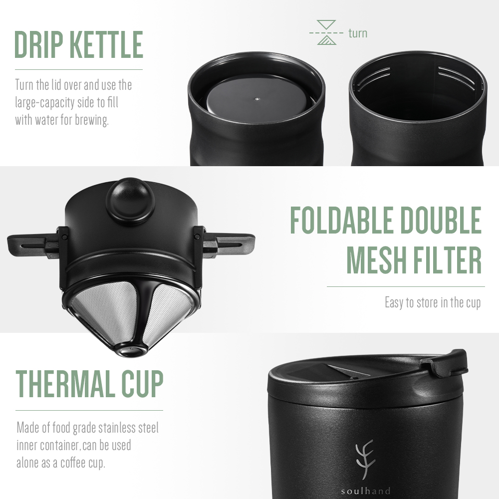Portable Coffee Machine Electric Coffee Maker for Car Home Travel Mug With Grinder Filter Cold Brew Americano Espresso Maker