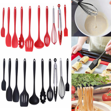 10Pcs/set Kitchen Cookware Set Nonstick Silicone Spatula Spoon Oil Brush BBQ Clip Kitchen Utensils DIY Baking Tools