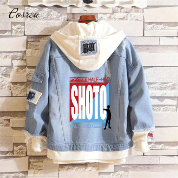 Boku No My Hero Academia Hoodie Midoriya Shoto Todoroki Cosplay Denim Jacket Hoodies Sweatshirt School Uniform Jackets