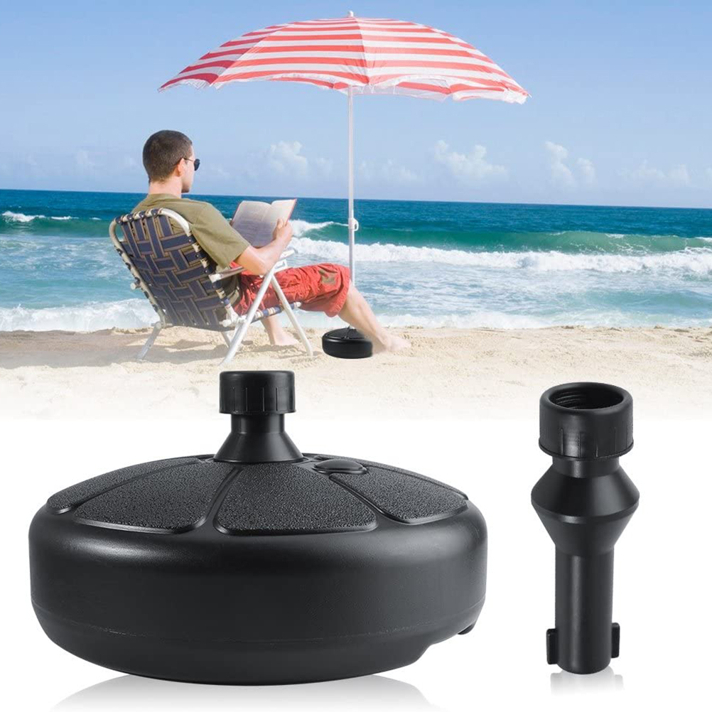 Portable Outdoor Parasol Garden Umbrella Base Stand Round Patio Beach Garden Patio Umbrella Support Sun Shelter Accessory