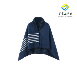 Blue and white stripes Felt blanket