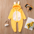 Newborn Jumpsuit Coat Baby Boys Girls 2020 Fashion Winter Thick Cute Ear Fleece Romper Warm Zipper Outwear Children's Clothes