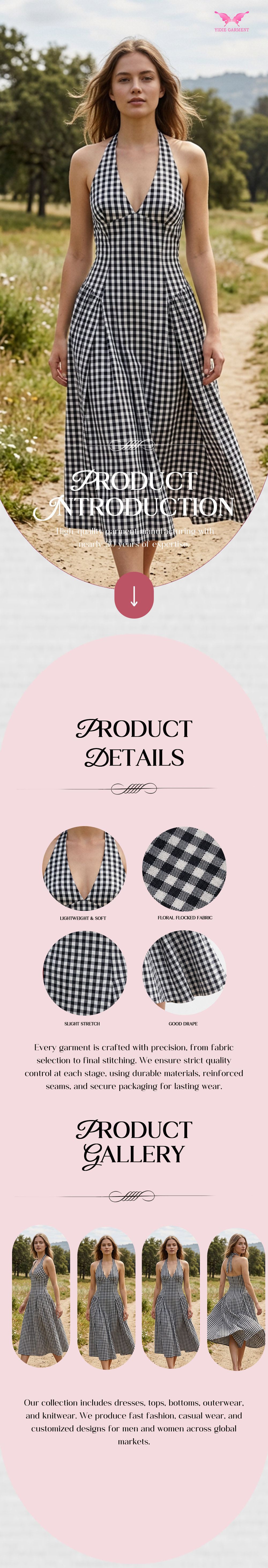 Black Checkered Maxi Dress