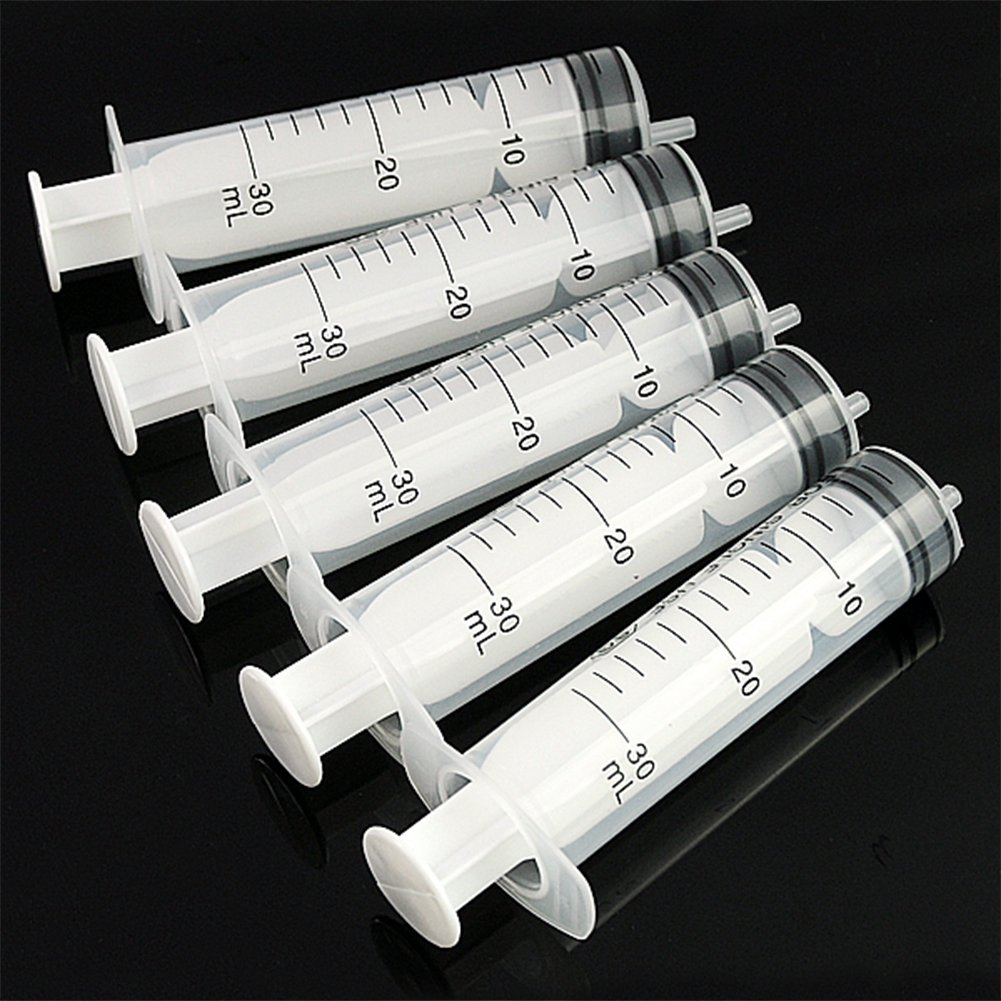5Pcs Translucent Measuring Syringe 30ml Plastic Syringe Measuring Nutrient Hydroponics For Accurately Measured Pets Nutrient