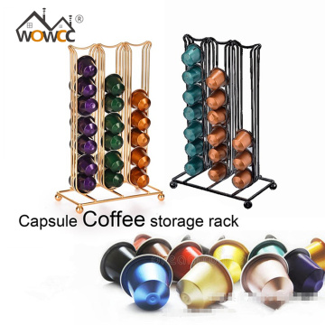 42 Cups Coffee Pods Capsules Holder Coffee Station Stand Display Rack Coffee Capsule Storage Rack for Nespresso Capsule Supplies