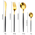 Gold Cutlery Set 24 Piece Tableware Sets Of Dishes Knifes Spoons Forks Set Stainless Steel Cutlery Dinnerware Set Spoon Settings