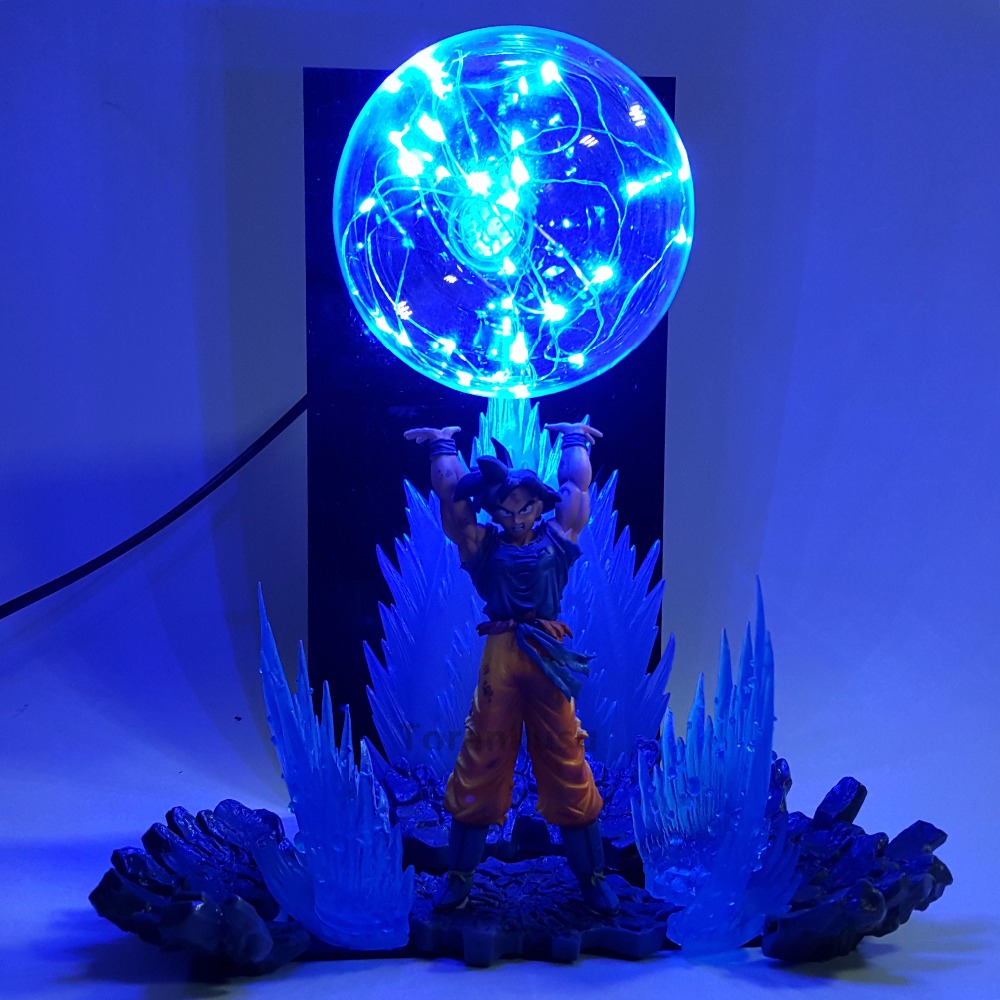 Dragon Ball Z Son Goku Spirit Bomb Led Light Effect Super Saiyan Action Figure Anime Dragon Ball Z Led Bulb Model Toy DBZ