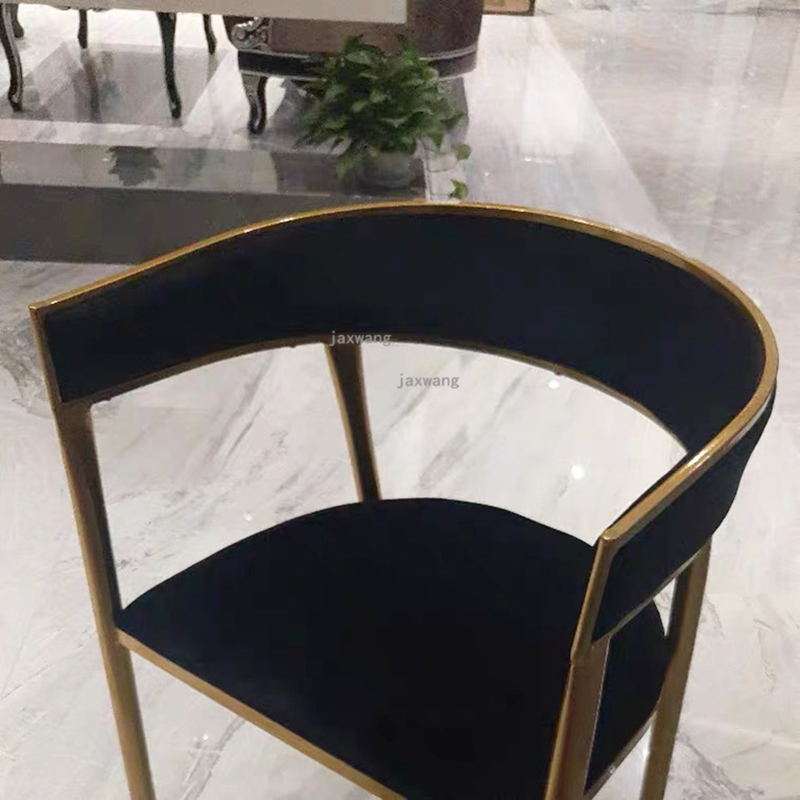 Modern Luxury Dining Chairs Leisure Cafe Nordic Golden Computer Chair Restaurant Chair Office Armchair Living Room Furniture