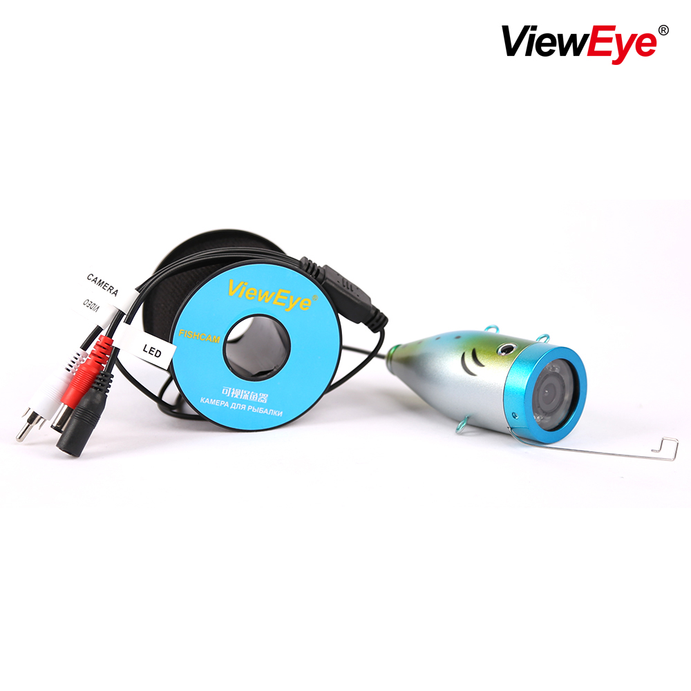 ViewEye Single Underwater Fishing Camera Accessories For 7 inch Fish Finder 12 LED IR Infrared Lamp Or Bright White LED