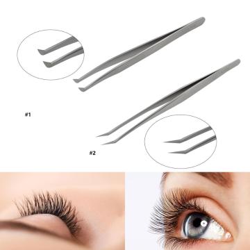 Tweezers Curved Straight Stainless LT Steel Tweezers Eyelash Extension Makeup Tools Nails Decor Professional Eyelash Tweezer