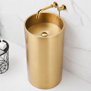 Meiao Golden Cylinder Freestanding Basin 450MM