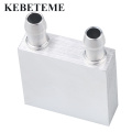 KEBETEME for Liquid Water Cooler Heat Sink System Primary Aluminum Water Cooling Block 40*40mm Silver For PC Laptop CPU Newest