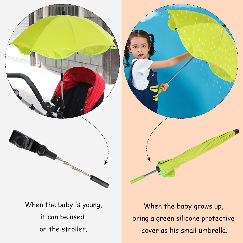 Adjustable Stroller Umbrella Sun Canopy Stretch Stand Holder 360 Degrees Pram Umbrellas Cart Accessories