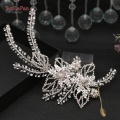 YouLaPan HP254 Wedding Hair Vine Side Headpiece Headband Women Tiara Crystal Bridal Headwear Full Rhinestone Hair Accessories