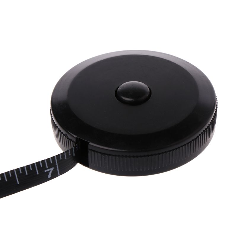 1.5m/60inch Black Tape Measure Dual Sided Retractable Tool Automatic ABS Flexible Mini Sewing Measuring Tape