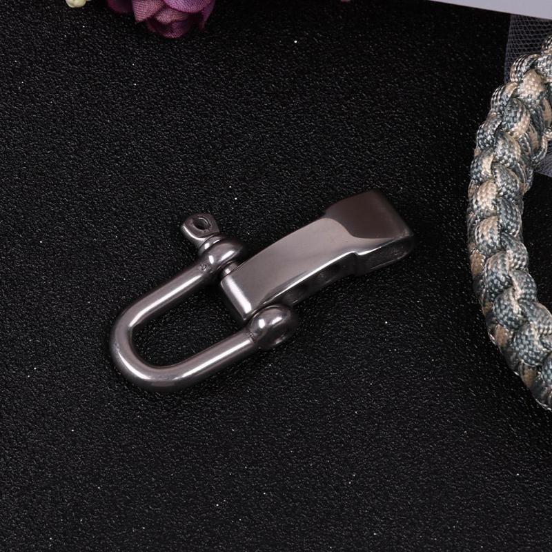 Stainless Steel U Anchor Shackle Screw Pin Paracord Bracelet Buckle Outdoor Survival Rope Fittings