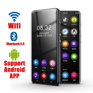 M200 Android Wifi MP4 Player Bluetooth 5.0 Touch Screen 3.5inch HIFI Music MP3 Player With Speaker FM E-book Recorder Video