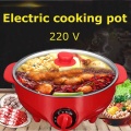 220V 6L Electric Hot Pot Soup Pots Stainless Steel Non Stick Smokeless Home Kitchen CookwareTwin Divided Shabu pot