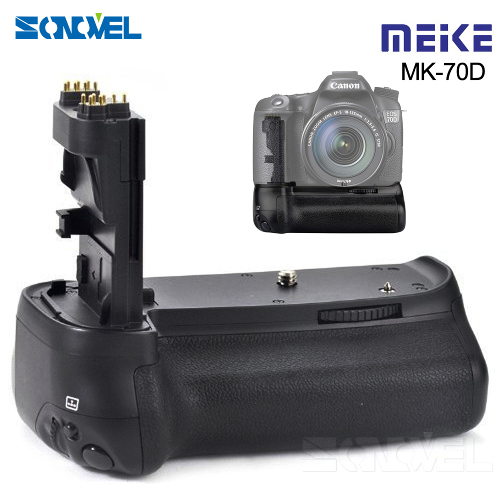 Meike MK-70D Vertical Battery Grip Holder For Canon EOS 70D 80D DSLR Camera as BG-E14 Work with LP-E6 battery