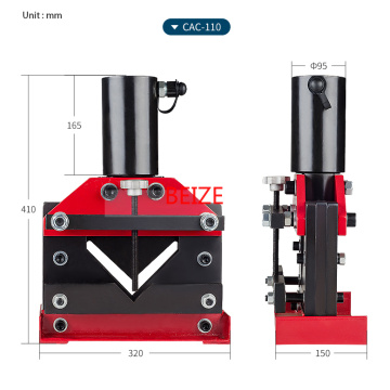 CAC-110 Hydraulic Split Angle Busbar Cutter Tool Hydraulic Angle Steel Cutting Machine Force 30T