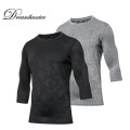 Outdoor quick-drying sports T-shirt long sleeve men's summer loose jacquard mesh breathable running jogging Bottom sportswear