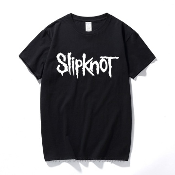 2020 Summer Style Fashion Men T Shirt Black T-Shirt Tshirt Men's Shirt Cotton Rock Band Slipknot Print Hip Hop Tee