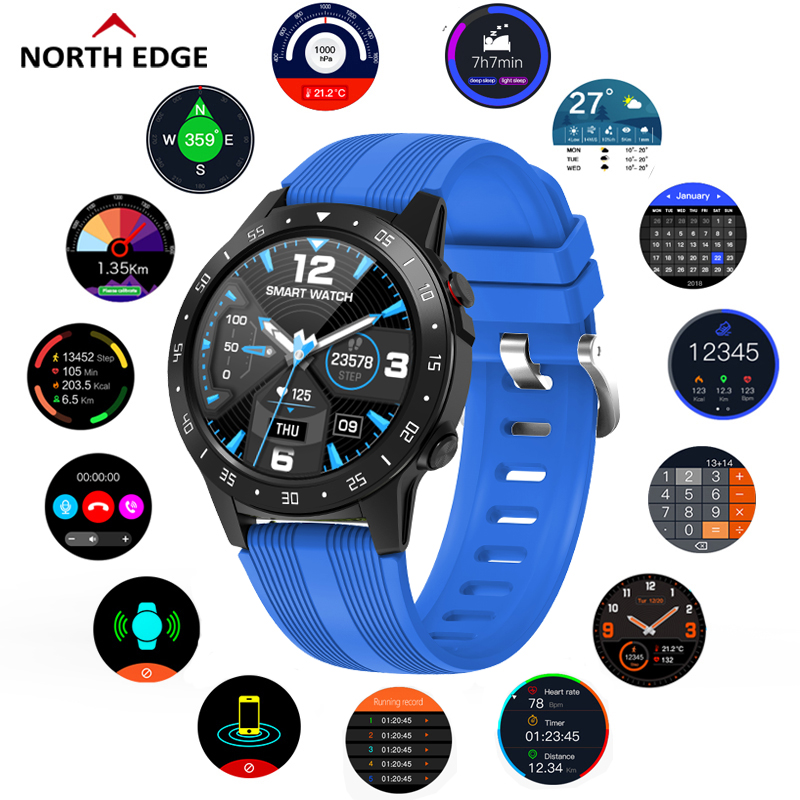 North Edge GPS Sports Watch Bluetooth Call Multi-Sport Mode Compass Altitude Outdoor Running Music Smart Watch Heart Rate
