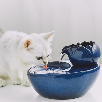 Cat Ceramic Water Fountain Pet Drinking Fountain Electric Water Dispenser