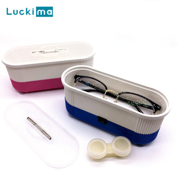 Household Mini Contact Lenses Glasses Ultrasonic Cleaner Battery Operated Cleaning Machine with Mini Glasses Gadget Screwdriver