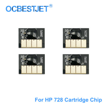 For HP 728 Cartridge Chip New Upgrade HP728 Chip F9J68A F9J67A F9J66A F9J65A For HP DesignJet T730 T830 Printer (MBK C M Y)