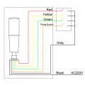 LED warning light integrated three-color machine tool sound and light alarm equipment indicator light with sound DC24V AC220V