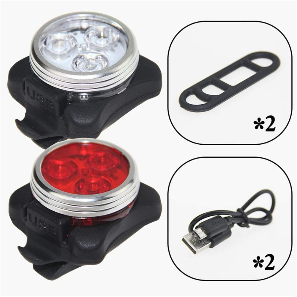 USB Rechargeable Bike Light Set LED Bicycle Light 650mah 2 Light Mode WaterproofBicycle Accessories brand new quality #41