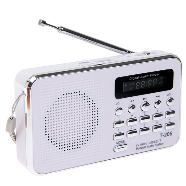 LEORY T-205 Portable Digital Stereo Radio Camping Hiking Outdoor Sport HiFi Speaker Digital Multimedia Loudspeaker FM Radio