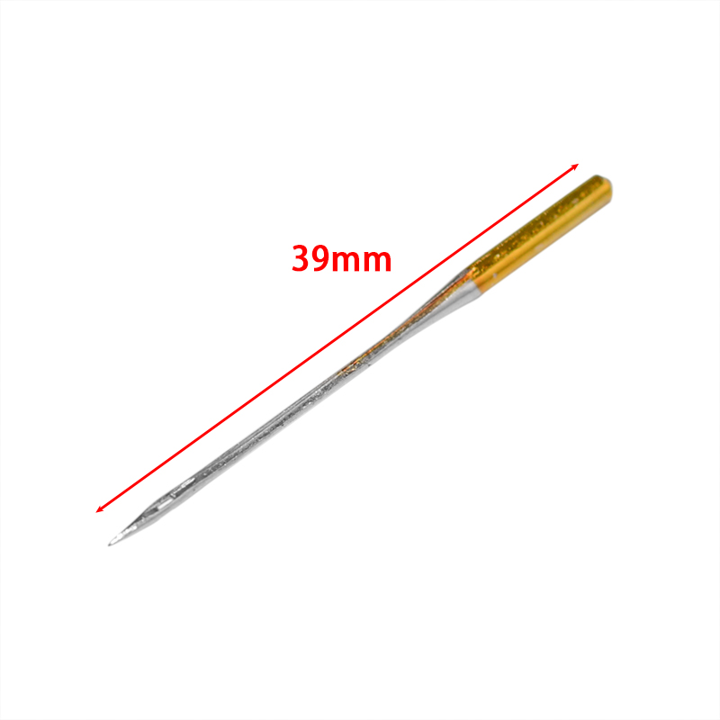 50pcs 39mm Length Sewing Machine Needle Regular Ball Point Size 90/14 No.14 Gold Steel For Singer